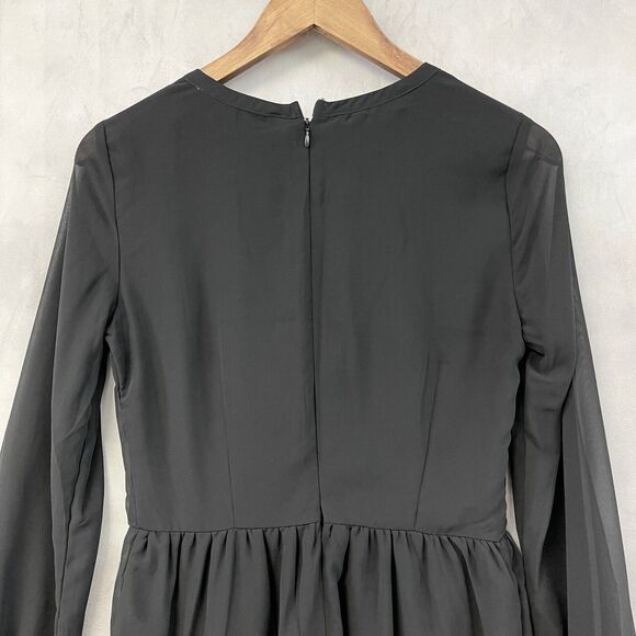 Abercrombie Fitch Romper Womens 0 Sheer Sleeve Whimsigoth Dressy Fairy Grunge - Picture 4 of 6